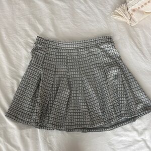 Altar'd State Black and White Houndstooth Skater Skirt